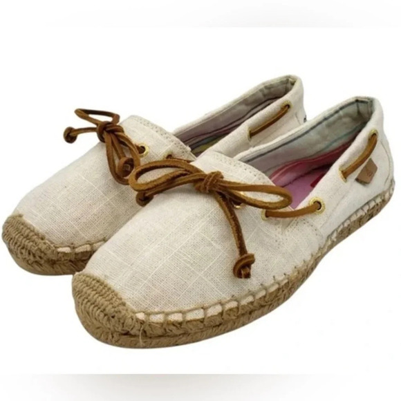 Sperry Shoes - Sperry Top-Sider Women's Size 7.5 Ivory Canvas Espadrilles